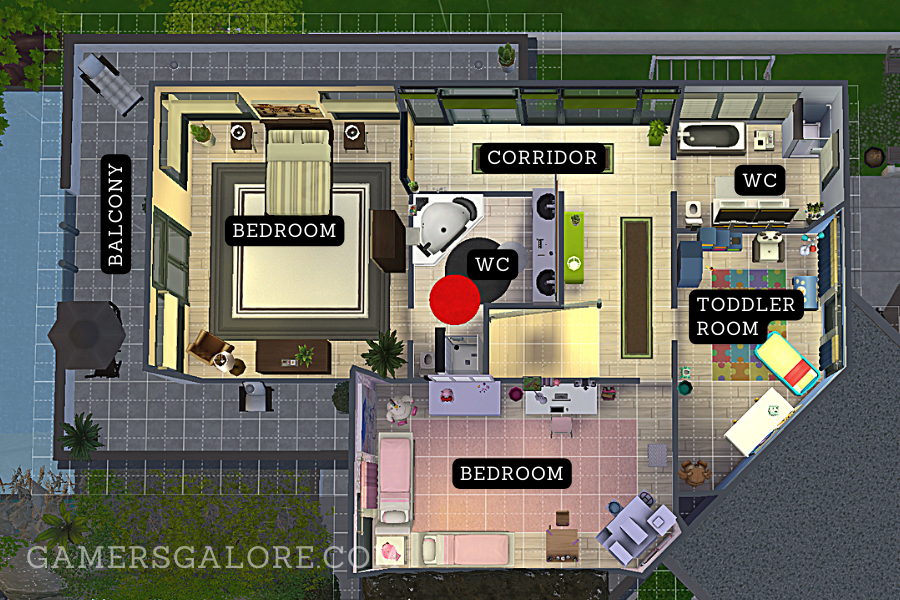 sims 4 modern house layout