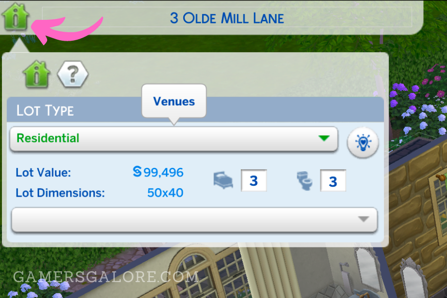 own several lots in sims 4