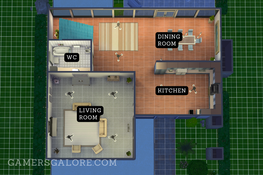 sims 4 modern house floor plans 2 storey